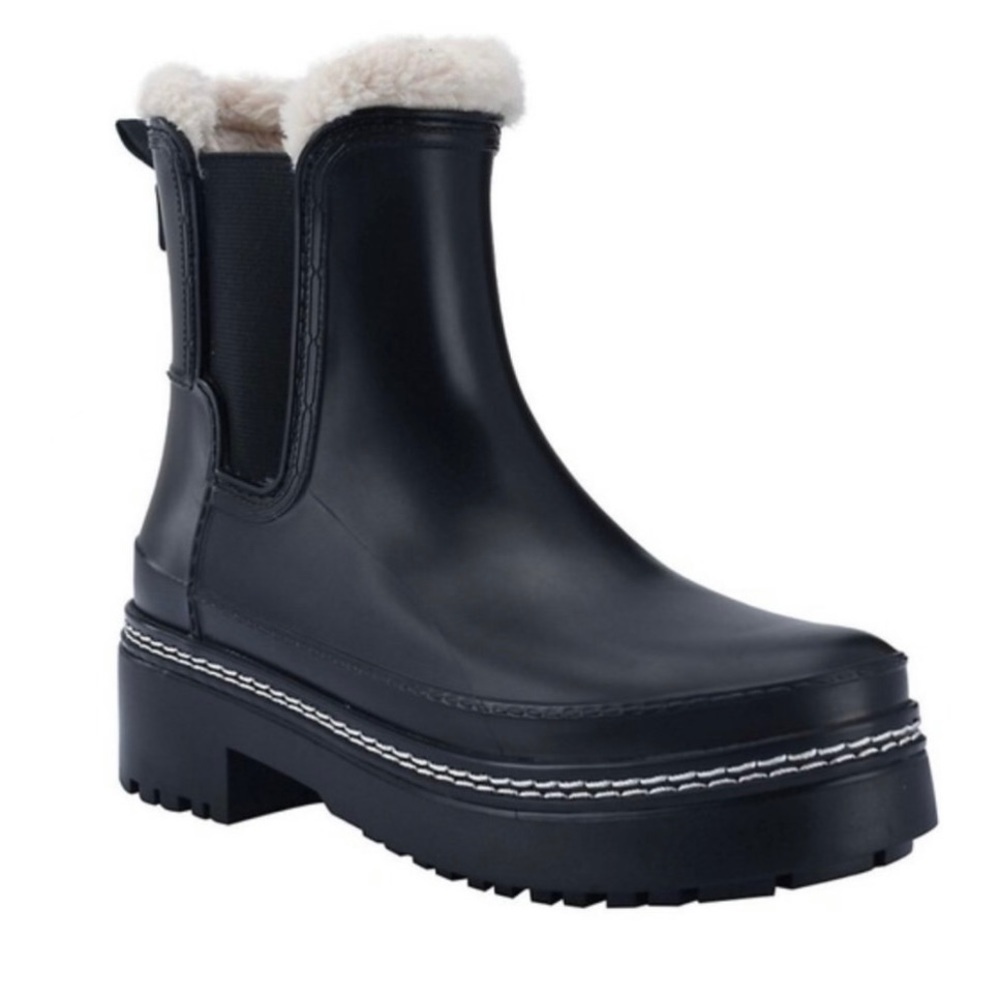 NIB FISHER LTD FARGO WATERPROOF VEGAN LEATHER LUG MOTO BOOTS